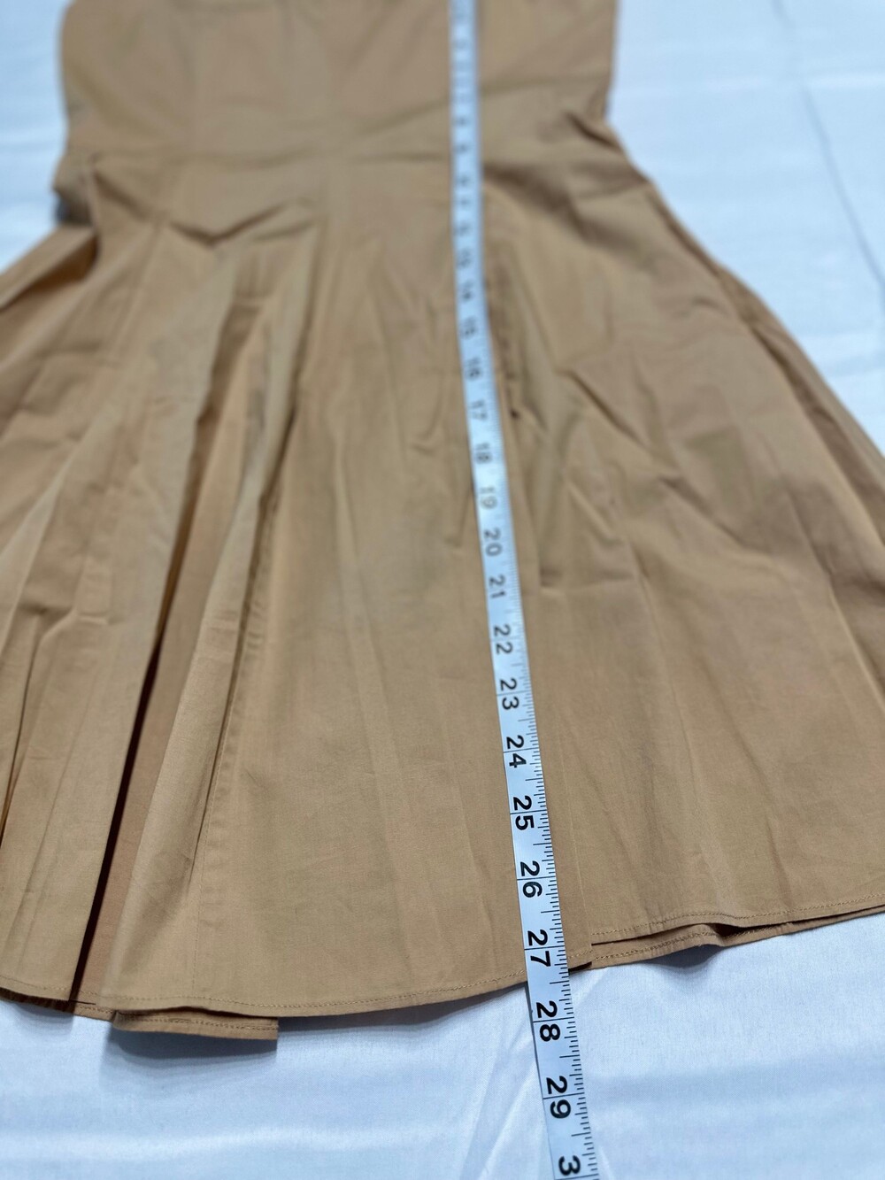 Azeeza Sable Mini Poplin Dress NWT Medium Sand Strapless Pleated Corset - Picture 3 of 8